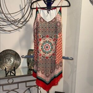 HeartSoul Multicolor Top with Red Trim